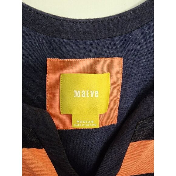 Maeve Anthropologie Davina Striped Layered Multicolored Dress Sz Medium - Picture 3 of 4